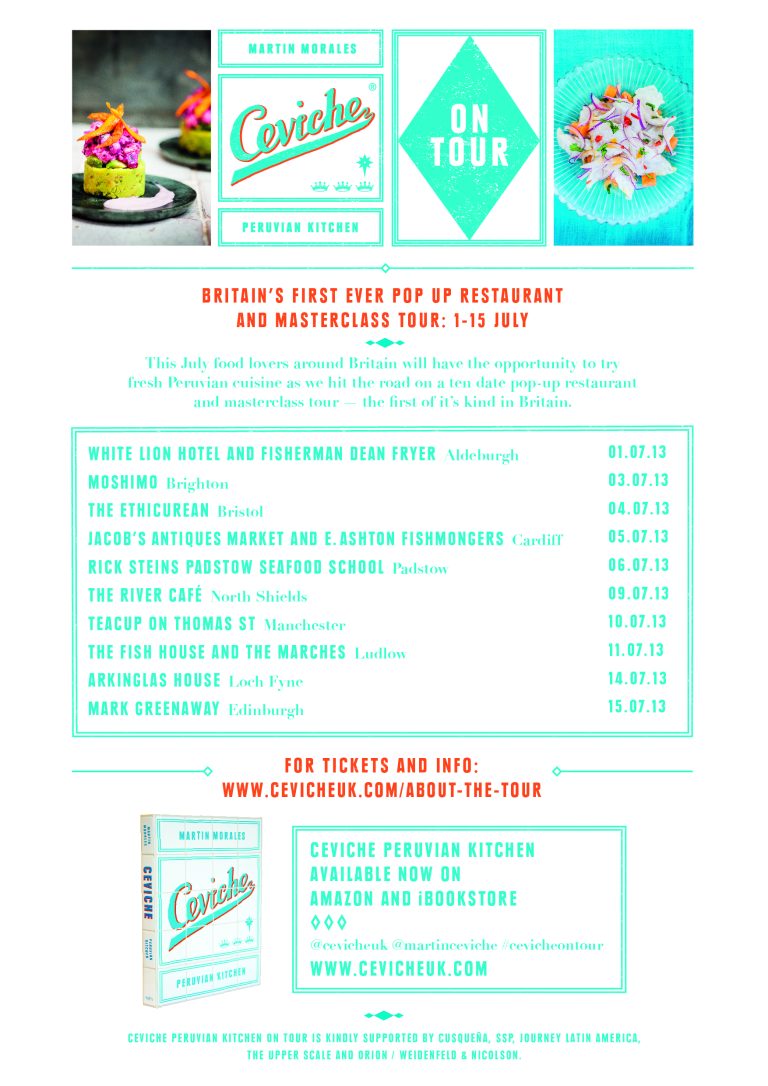 Ceviche Pop Up Restaurant Tour Poster